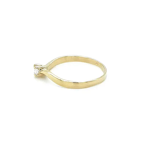 Gold Verlobungsring mit Zirkon