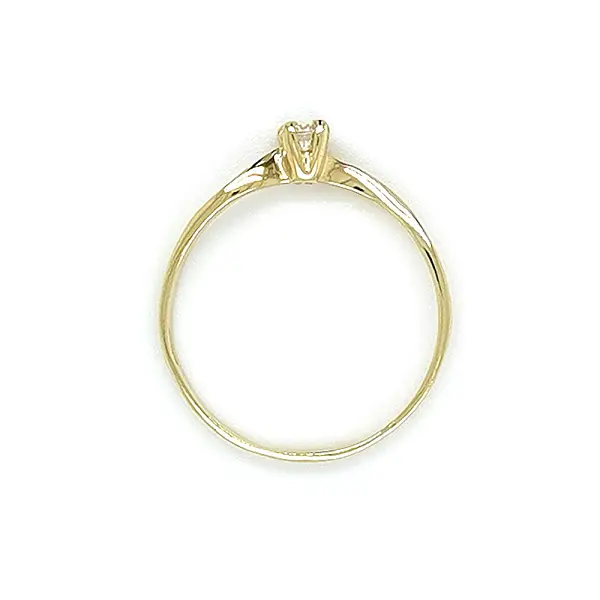 Gold Verlobungsring mit Zirkon