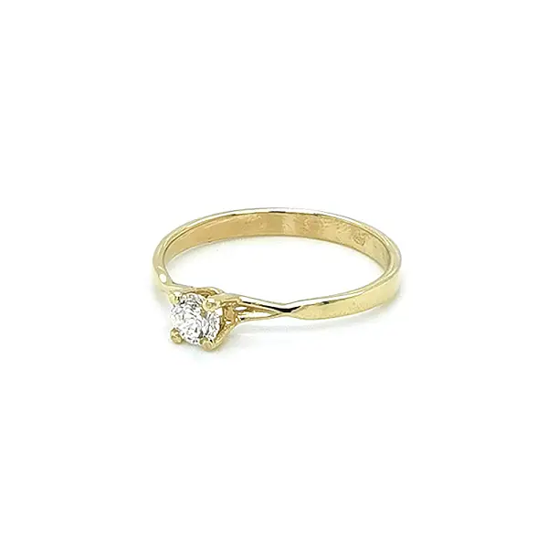 Gold Verlobungsring mit Zirkon