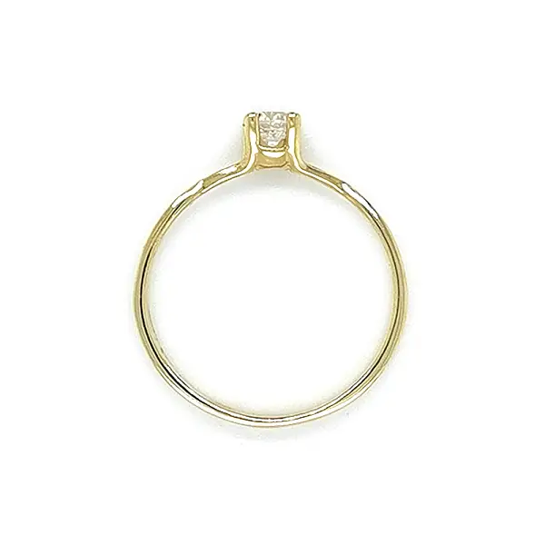 Gold Verlobungsring mit Zirkon