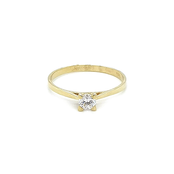Gold Verlobungsring mit Zirkon