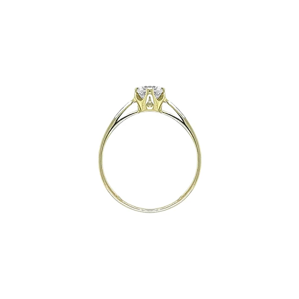 Verlobungsring aus Gold mit kubischem Zirkon