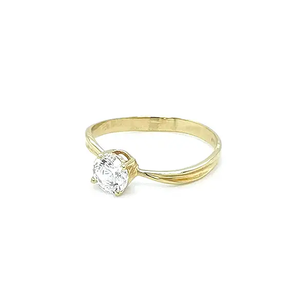 Gold Verlobungsring mit Zirkon