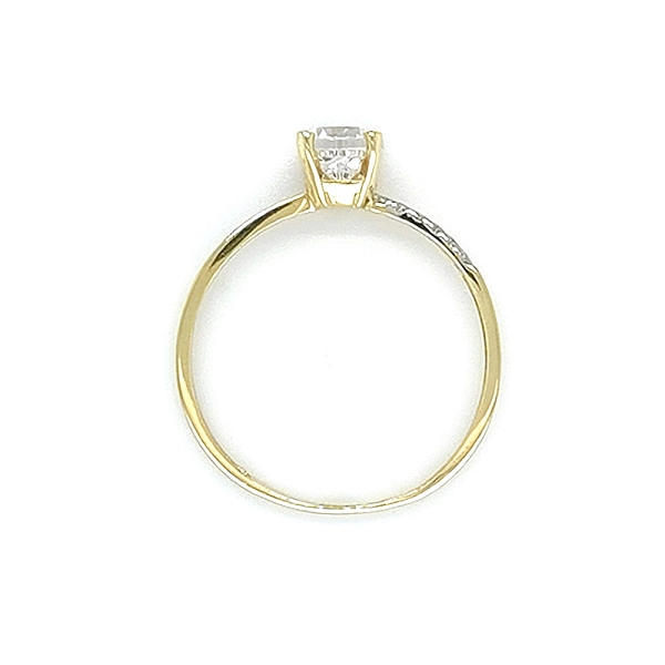 Gold Verlobungsring mit Zirkonen
