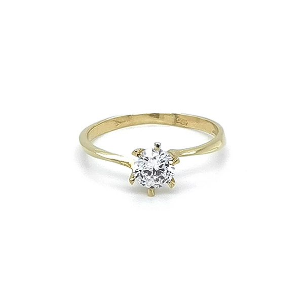 Gold Verlobungsring mit Zirkon