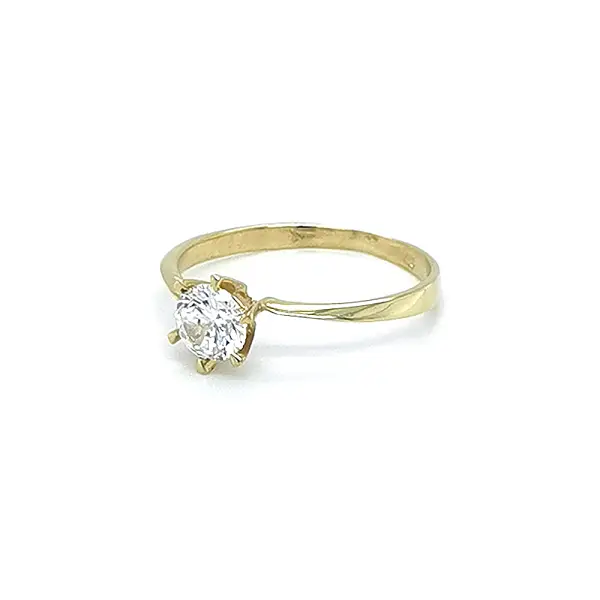 Gold Verlobungsring mit Zirkon