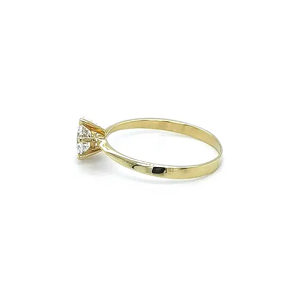 Gold Verlobungsring mit Zirkon