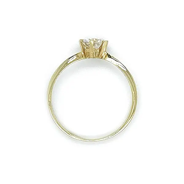 Gold Verlobungsring mit Zirkon