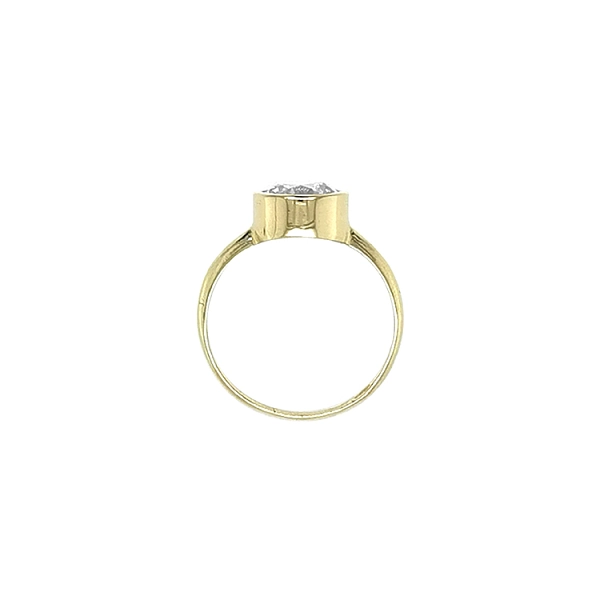 Verlobungsring aus Gold mit kubischem Zirkon