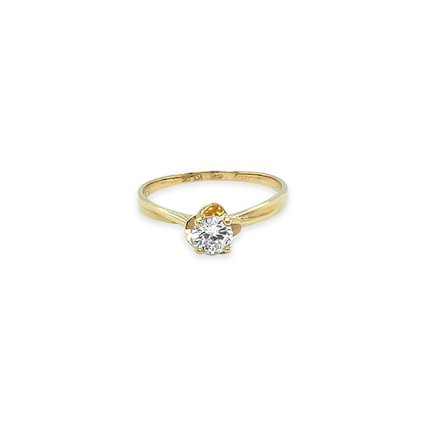 Verlobungsring aus Gold mit kubischem Zirkon