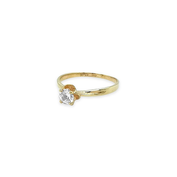 Verlobungsring aus Gold mit kubischem Zirkon