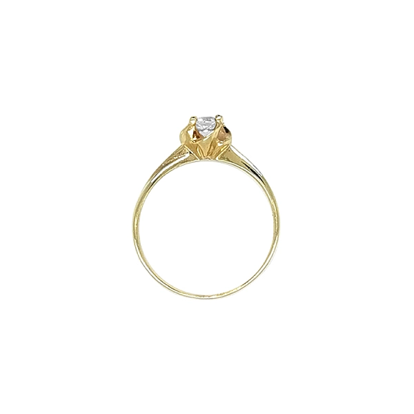Verlobungsring aus Gold mit kubischem Zirkon