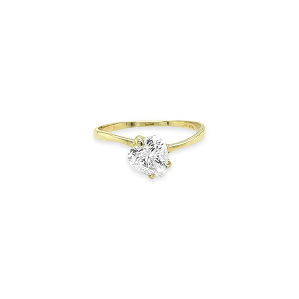 Verlobungsring aus Gold mit kubischem Zirkon