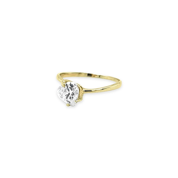 Verlobungsring aus Gold mit kubischem Zirkon