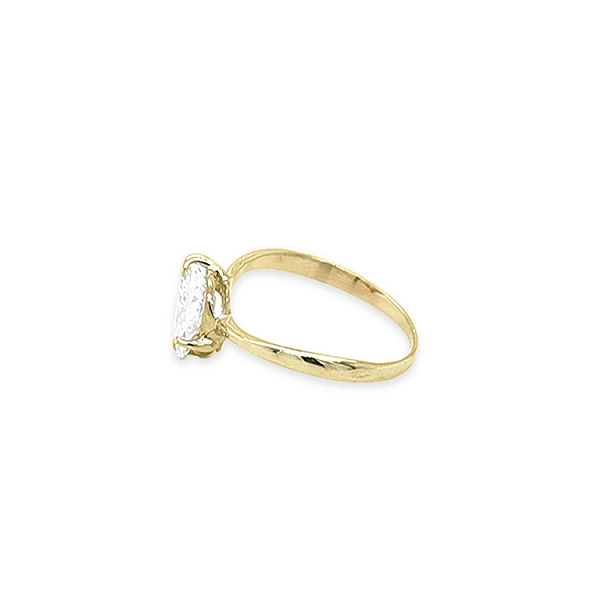 Verlobungsring aus Gold mit kubischem Zirkon