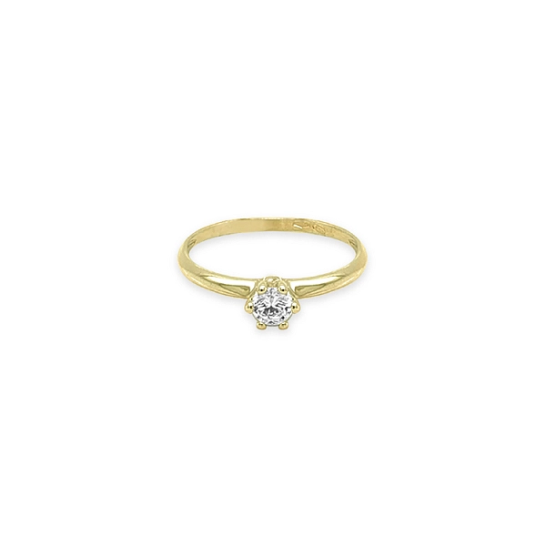 Verlobungsring aus Gold mit kubischem Zirkon