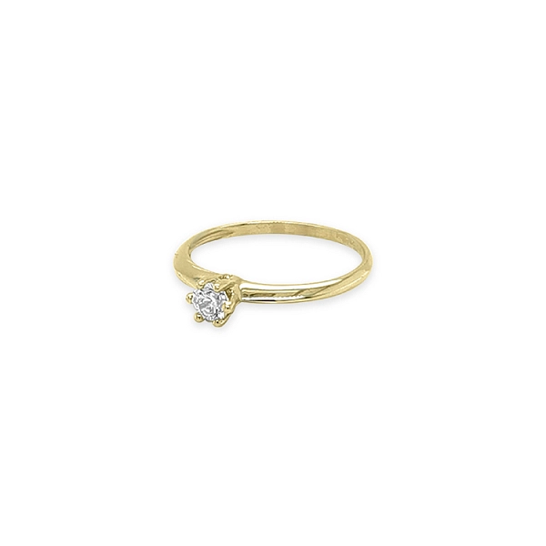 Verlobungsring aus Gold mit kubischem Zirkon
