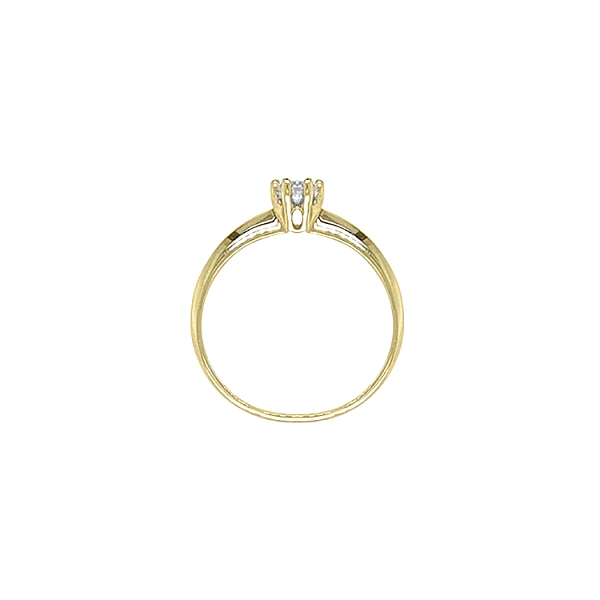 Verlobungsring aus Gold mit kubischem Zirkon