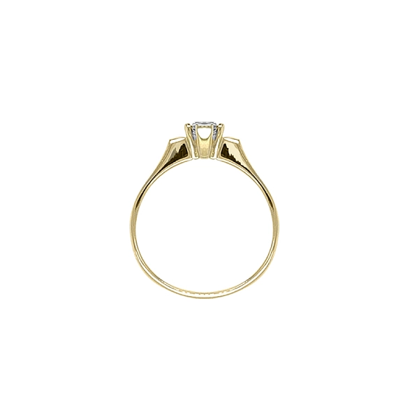 Verlobungsring aus Gold mit kubischem Zirkon