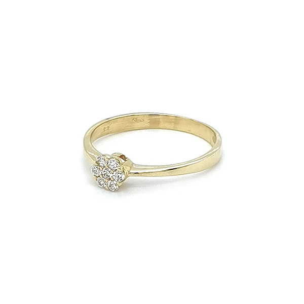 Goldring mit Zirkonen