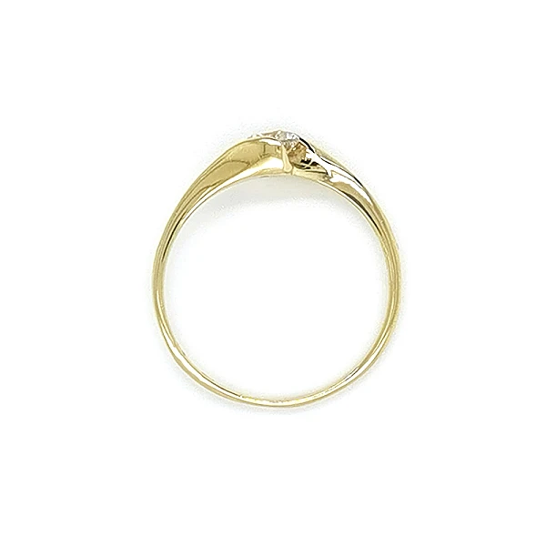 Gold Verlobungsring mit Zirkon