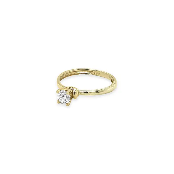 Gold Verlobungsring mit Zirkon