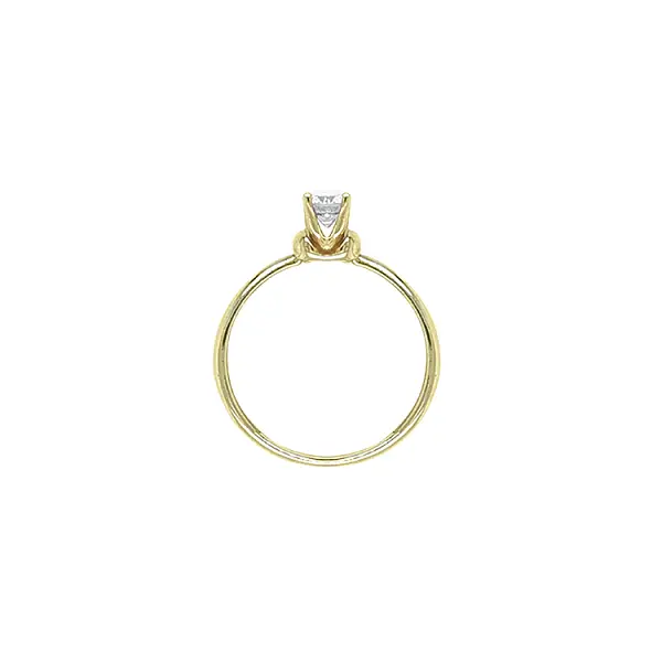 Gold Verlobungsring mit Zirkon