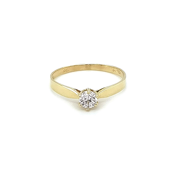 Gold Verlobungsring mit Zirkon