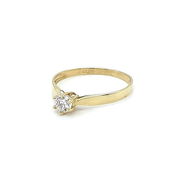 Gold Verlobungsring mit Zirkon