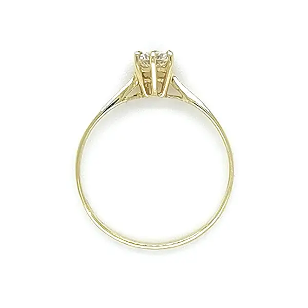 Gold Verlobungsring mit Zirkon