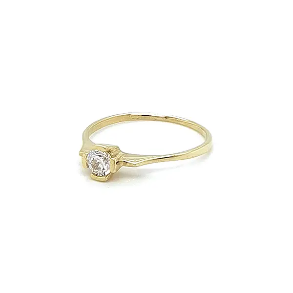 Gold Verlobungsring mit Zirkon