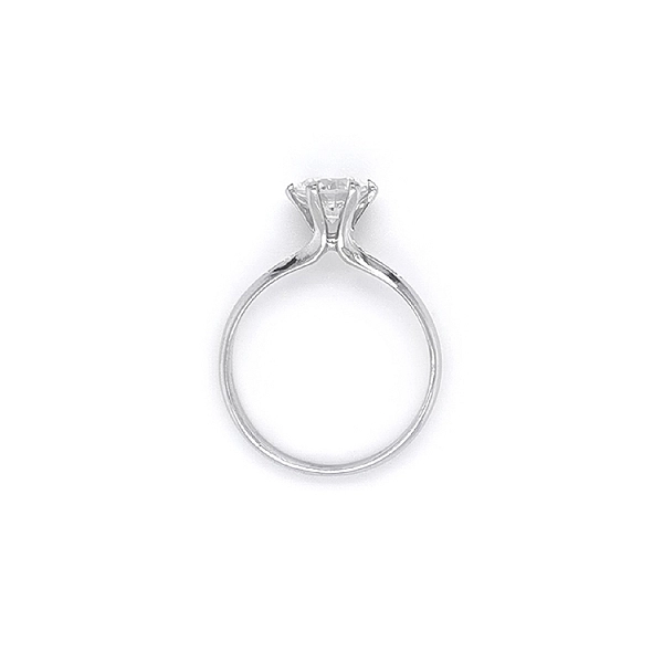 Verlobungsring mit Zirkon aus Weißgold