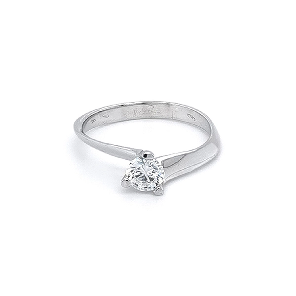 Verlobungsring mit Zirkon aus Weißgold