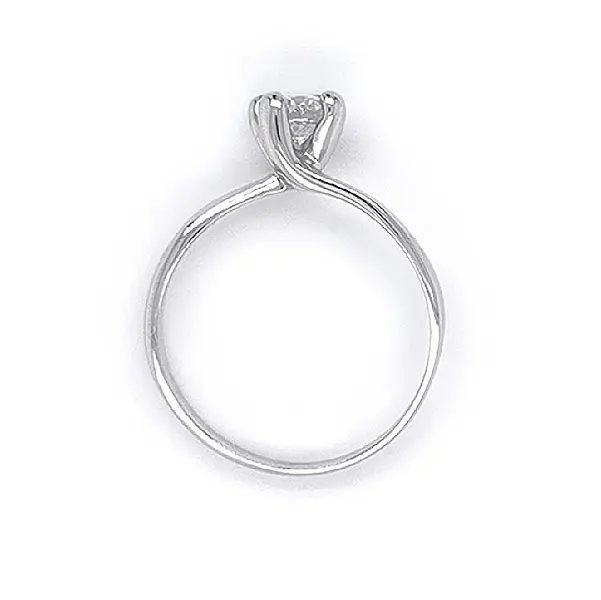 Verlobungsring mit Zirkon aus Weißgold