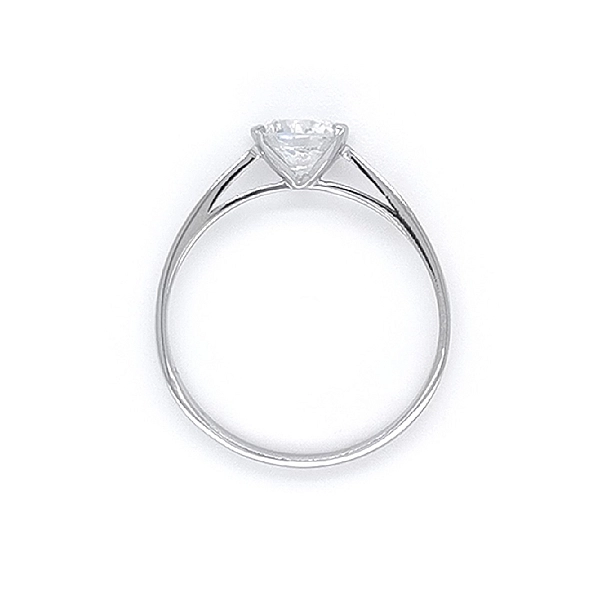 Verlobungsring mit Zirkon aus Weißgold