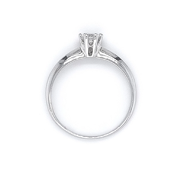 Verlobungsring mit Zirkon aus Weißgold