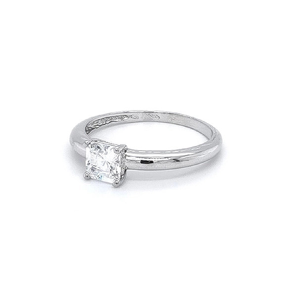 Verlobungsring mit Zirkon aus Weißgold