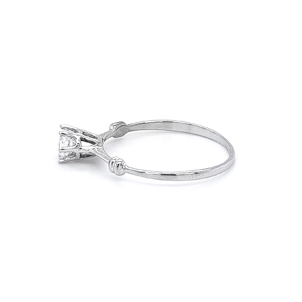 Verlobungsring mit Zirkon aus Weißgold