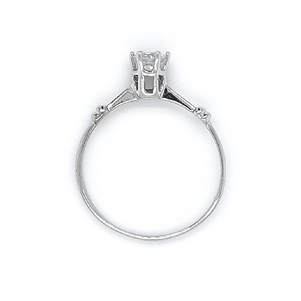 Verlobungsring mit Zirkon aus Weißgold
