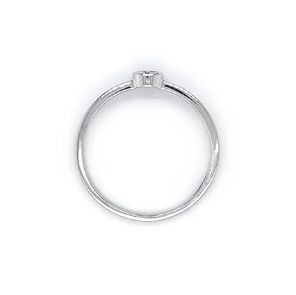 Verlobungsring mit Zirkon aus Weißgold