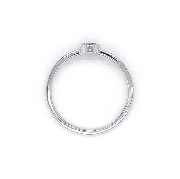 Verlobungsring mit Zirkon aus Weißgold