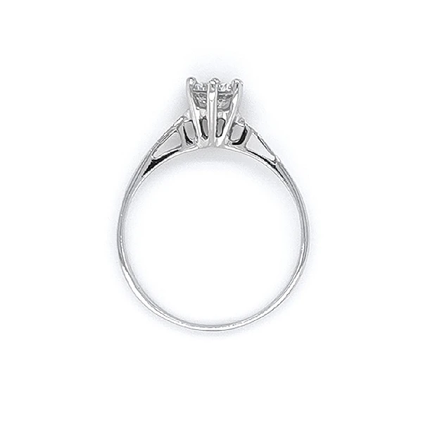 Verlobungsring mit Zirkon aus Weißgold