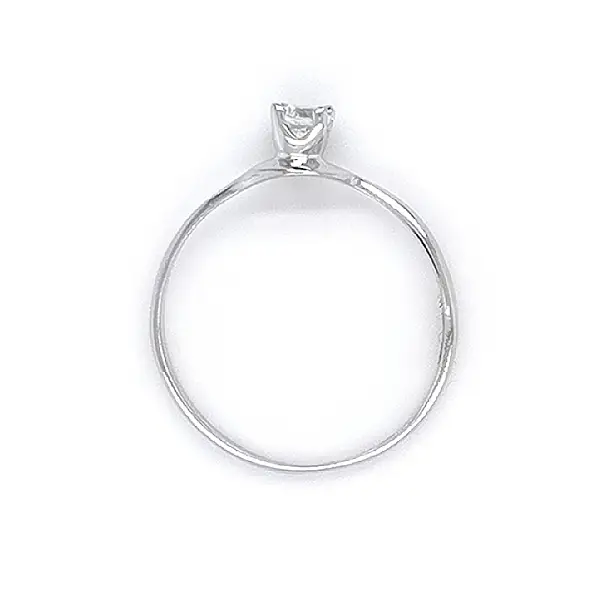 Verlobungsring mit Zirkon aus Weißgold