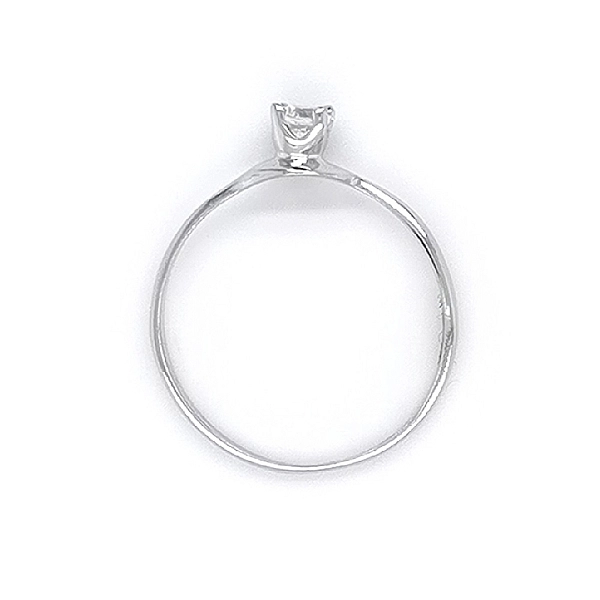 Verlobungsring mit Zirkon aus Weißgold
