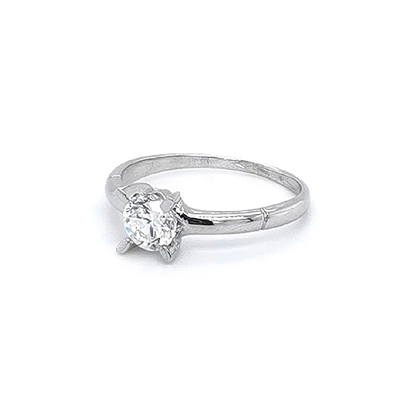 Verlobungsring mit Zirkon aus Weißgold