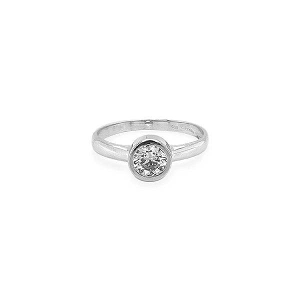 Gold Verlobungsring mit Zirkon