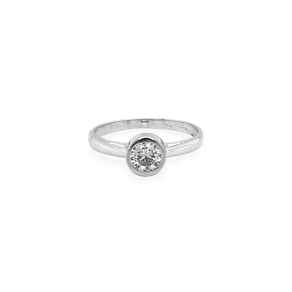 Gold Verlobungsring mit Zirkon