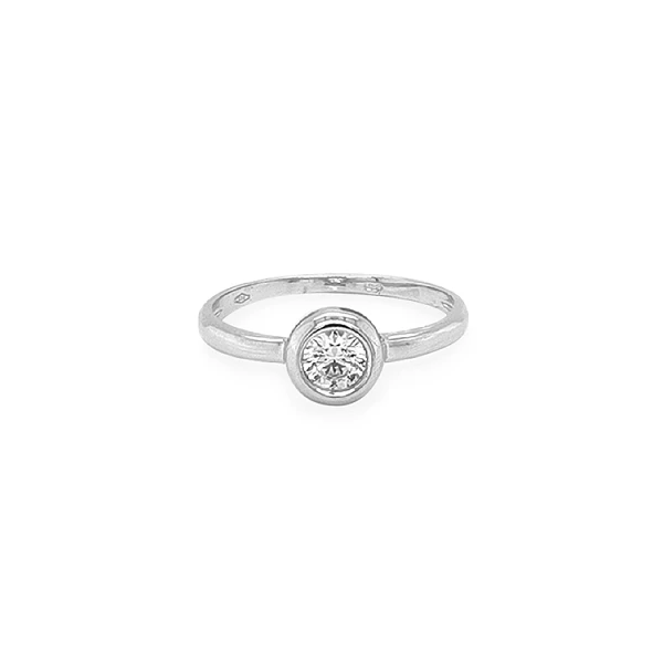 Gold Verlobungsring mit Zirkon