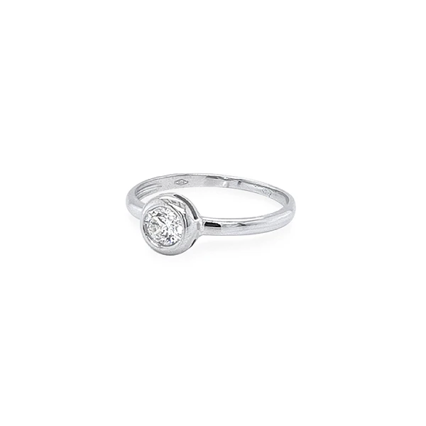 Gold Verlobungsring mit Zirkon