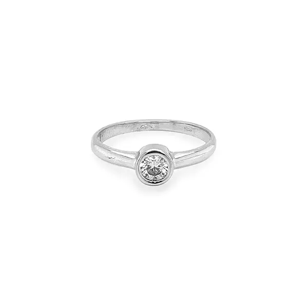 Gold Verlobungsring mit Zirkon